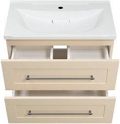 Misty Тумба под раковину Марта 70 подвесная бежевая – фотография-3